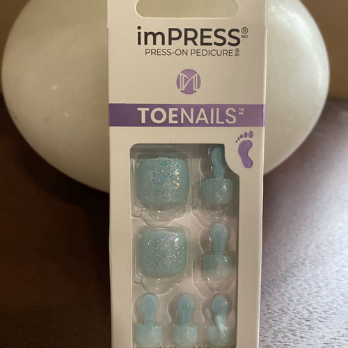Kiss Impress Press-On Pedicured Toe Nails 89603 Golden Days ZAB19