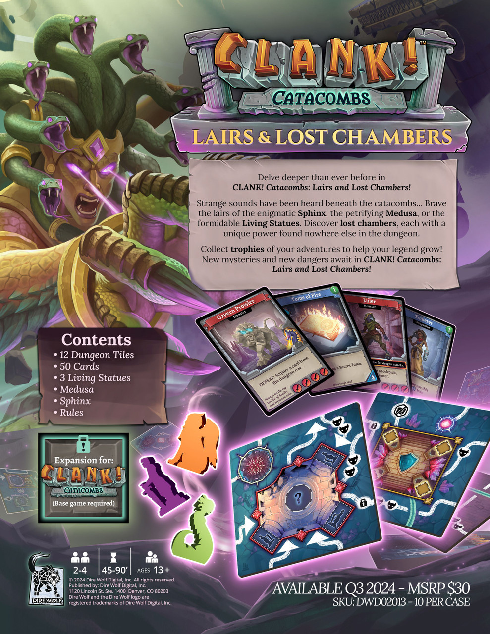 Clank! Catacombs - Lairs & Lost Chambers Expansion - Shuffle and Cut Games