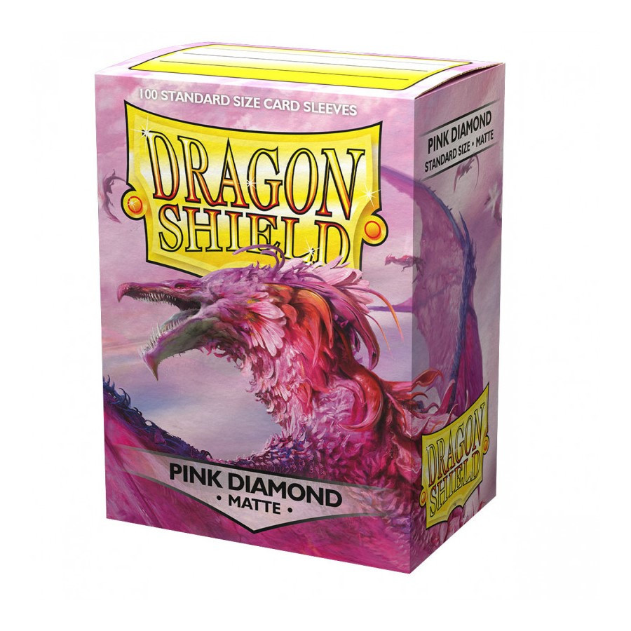 Dragon Shield Standard Sleeves (100): Matte Pink Diamond - Shuffle and Cut Games Dragon Shield Standard Sleeves (100): Matte Pink Diamond - Shuffle and Cut Games