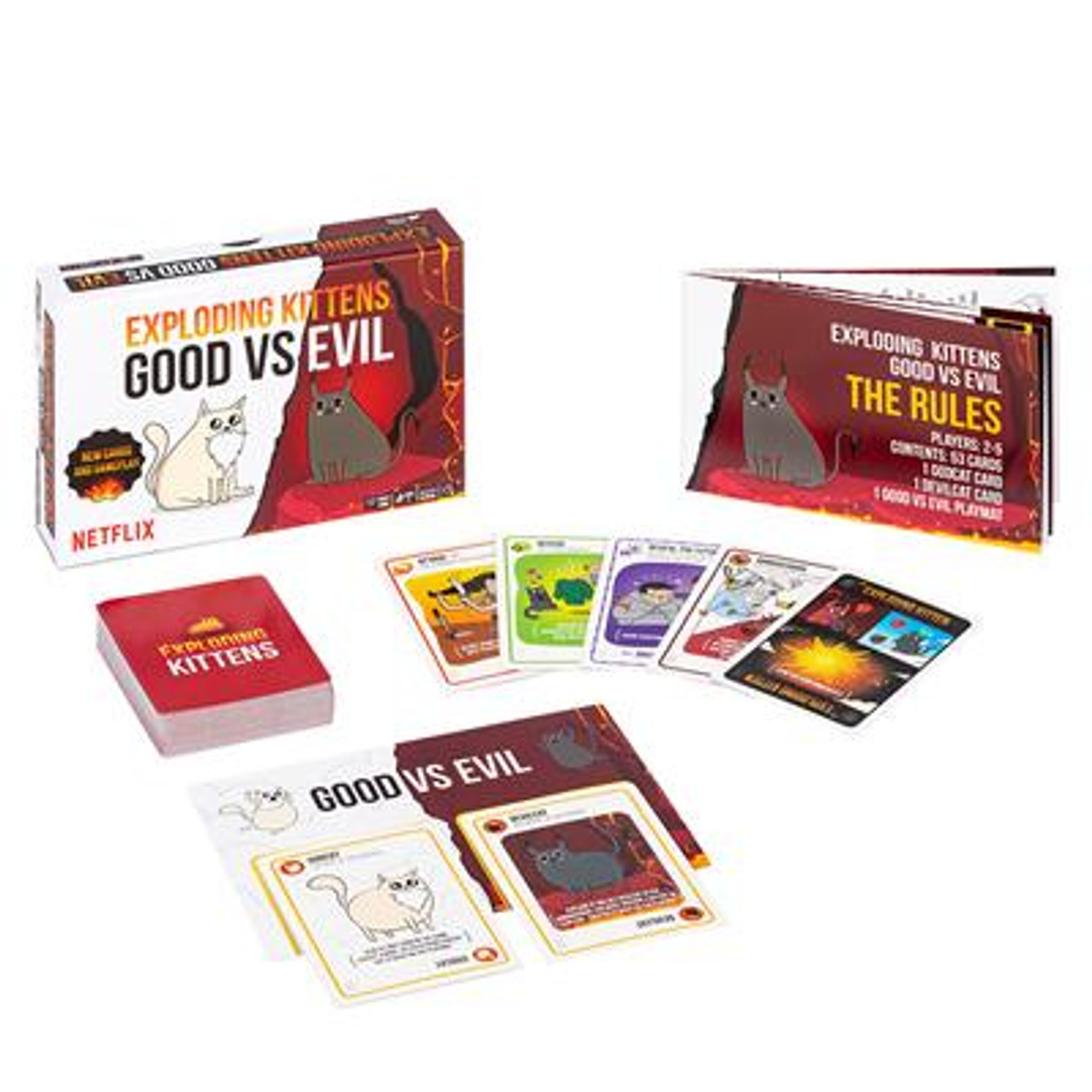 Exploding Kittens Good vs Evil Shuffle and Cut Games