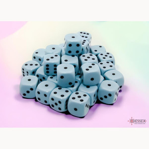 12mm d6 Dice Block (36): Opaque Pastel Blue/black 12mm d6 Dice Block (36): Opaque Pastel Blue/black