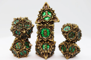 Floral Starburst: Old Growth - Metal RPG Dice Set Floral Starburst: Old Growth - Metal RPG Dice Set