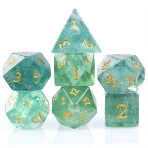 Green Amethyst Fluorite - Engraved with Gold Green Amethyst Fluorite - Engraved with Gold