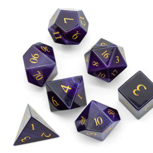 Purple Agate - Gemstone Engraved with Gold Purple Agate - Gemstone Engraved with Gold