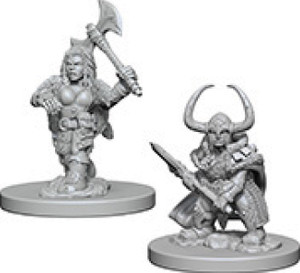D&D Nolzur's Miniatures: Dwarf Barbarian Female W04 D&D Nolzur's Miniatures: Dwarf Barbarian Female W04