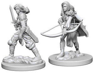 Pathfinder Deep Cuts Miniatures: Human Female Fighter W01 Pathfinder Deep Cuts Miniatures: Human Female Fighter W01