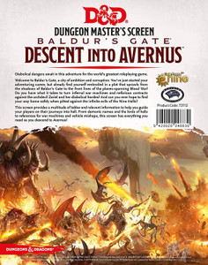 D&D 5E: Baldurs Gate Descent into Avernus: Dungeon Masters Screen D&D 5E: Baldurs Gate Descent into Avernus: Dungeon Masters Screen