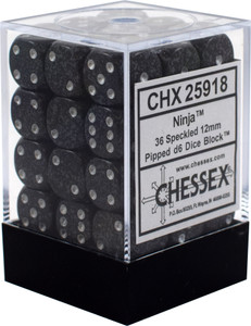 12mm d6 Dice Block (36): Speckled Ninja 12mm d6 Dice Block (36): Speckled Ninja