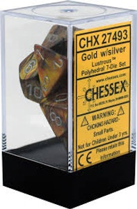 Polyhedral Dice Set (7): Lustrous Gold/silver Polyhedral Dice Set (7): Lustrous Gold/silver