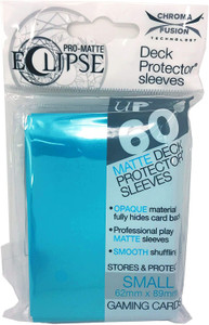 Eclipse Matte Small Deck Protector Sleeves (60ct): Sky Blue Eclipse Matte Small Deck Protector Sleeves (60ct): Sky Blue