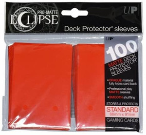 Eclipse Matte Standard Deck Protector Sleeves (100ct): Apple Red Eclipse Matte Standard Deck Protector Sleeves (100ct): Apple Red