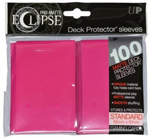 Eclipse Matte Standard Deck Protector Sleeves (100ct): Hot Pink Eclipse Matte Standard Deck Protector Sleeves (100ct): Hot Pink