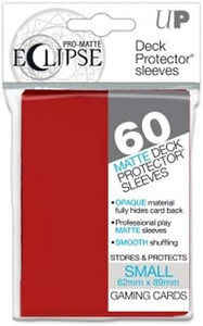 Eclipse Matte Small Deck Protector Sleeves (60ct): Apple Red Eclipse Matte Small Deck Protector Sleeves (60ct): Apple Red