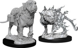 D&D Nolzur's Miniatures: Mastiff & Shadow Mastiff W11 D&D Nolzur's Miniatures: Mastiff & Shadow Mastiff W11