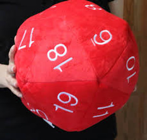 Jumbo D20 Novelty Dice Plush: Red Jumbo D20 Novelty Dice Plush: Red