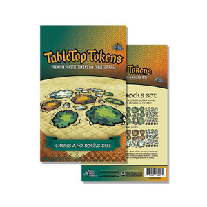 GTG Minis Tabletop Tokens: Trees and Rocks Set GTG Minis Tabletop Tokens: Trees and Rocks Set