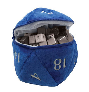D20 Plush Dice Bag: Blue D20 Plush Dice Bag: Blue