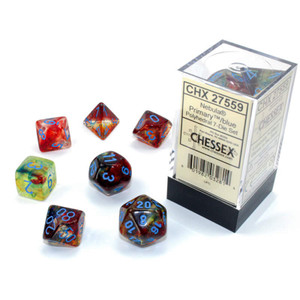 Polyhedral Dice Set (7): Nebula Primary/blue Polyhedral Dice Set (7): Nebula Primary/blue
