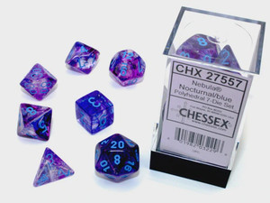 Polyhedral Dice Set (7): Nebula Nocturnal/blue Polyhedral Dice Set (7): Nebula Nocturnal/blue