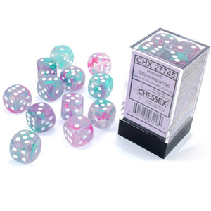 16mm d6 Dice Block (12): Nebula Wisteria/white 16mm d6 Dice Block (12): Nebula Wisteria/white