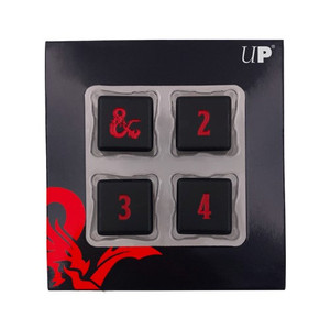 D&D Heavy Metal D6 Dice Set (4ct): Black & Red D&D Heavy Metal D6 Dice Set (4ct): Black & Red