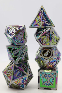 Metal RPG Dice Set: Holographic Sword Metal RPG Dice Set: Holographic Sword
