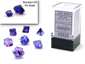 Mini-Polyhedral Dice Set: Nebula-Nocturnal/blue Mini-Polyhedral Dice Set: Nebula-Nocturnal/blue