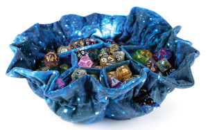 Velvet Dice Bag with Pockets: Galaxy Velvet Dice Bag with Pockets: Galaxy