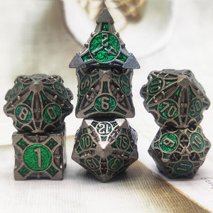 Metal RPG Dice Set: Enchanted Forest Arrow Metal RPG Dice Set: Enchanted Forest Arrow