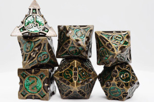 Metal RPG Dice Set: Ancient Forest Arrow Metal RPG Dice Set: Ancient Forest Arrow