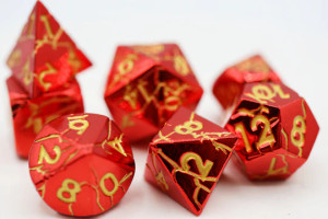Metal RPG Dice Set: Ruby Quarry Metal RPG Dice Set: Ruby Quarry