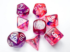 7ct Lab Dice - Nebula Black Light Special/white 7ct Lab Dice - Nebula Black Light Special/white
