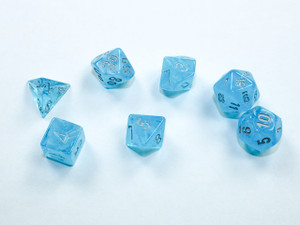 Mini-Polyhedral Dice Set: Luminary Sky/silver Mini-Polyhedral Dice Set: Luminary Sky/silver