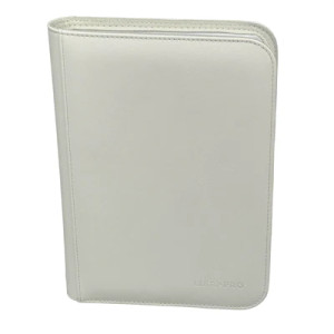 Vivid 4-Pocket Zippered Pro Binder: White Vivid 4-Pocket Zippered Pro Binder: White