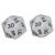 Vivid Heavy Metal D20 Dice Set (2ct): White