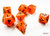 Vortex: Mini-Polyhedral Orange/black 7-Die Set