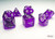 Translucent: Mini-Polyhedral Purple/white 7-Die Set