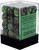 12mm d6 Dice Block (36): Gemini Black-Green/gold