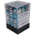12mm d6 Dice Block (36): Gemini Steel-Teal/white