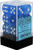 16mm d6 Dice Block (12): Borealis Sky Blue/white