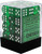 12mm d6 Dice Block (36): Translucent Green/white