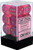16mm d6 Dice Block (12): Borealis Pink/silver
