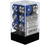 16mm d6 Dice Block (12): Gemini Blue-Steel/white
