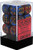 16mm d6 Dice Block (12): Gemini Blue-Red/gold