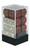 16mm d6 Dice Block (12): Glitter Ruby/gold