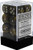 16mm d6 Dice Block (12): Leaf Black Gold/silver