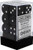 16mm d6 Dice Block (12): Opaque Black/white