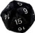 Jumbo D20 Novelty Dice Plush: Black Jumbo D20 Novelty Dice Plush: Black