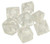 Polyhedral Dice Set (7): Translucent Clear/white