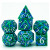 Metal RPG Dice Set: Ocean Dragon Scale Metal RPG Dice Set: Ocean Dragon Scale